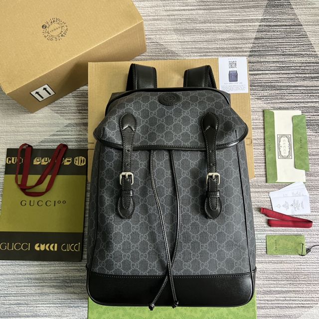 GG original canvas medium backpack 696013 black