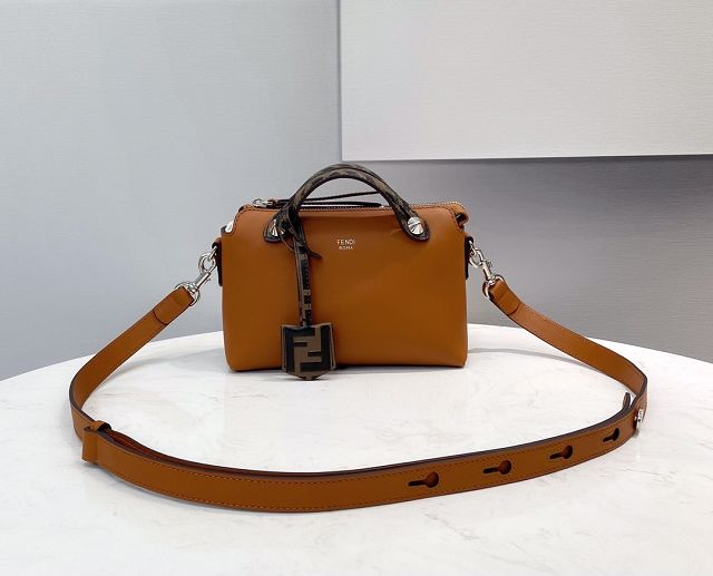 Fendi original calfskin mini by the way boston bag 8BL145 brown