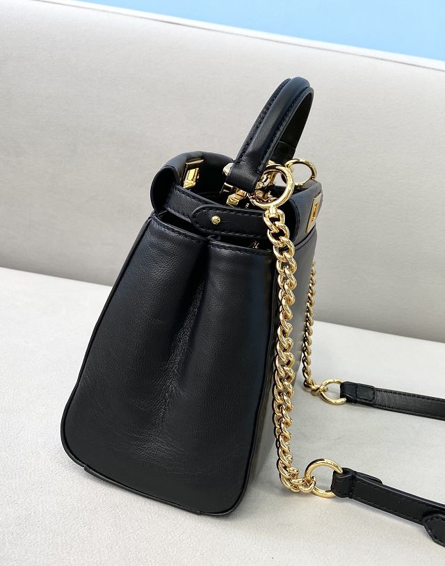 Fendi original calfskin mini peekaboo bag 8BN243 black