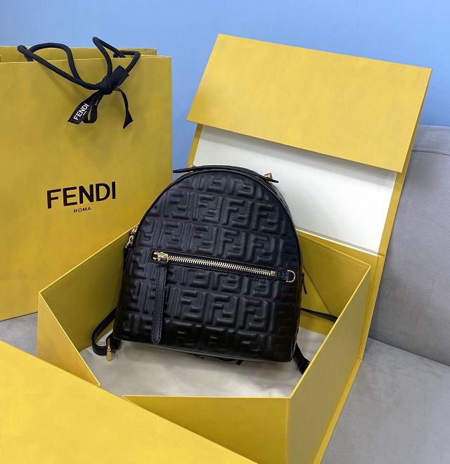 Fendi original calfskin mini backpack 8BZ038 black