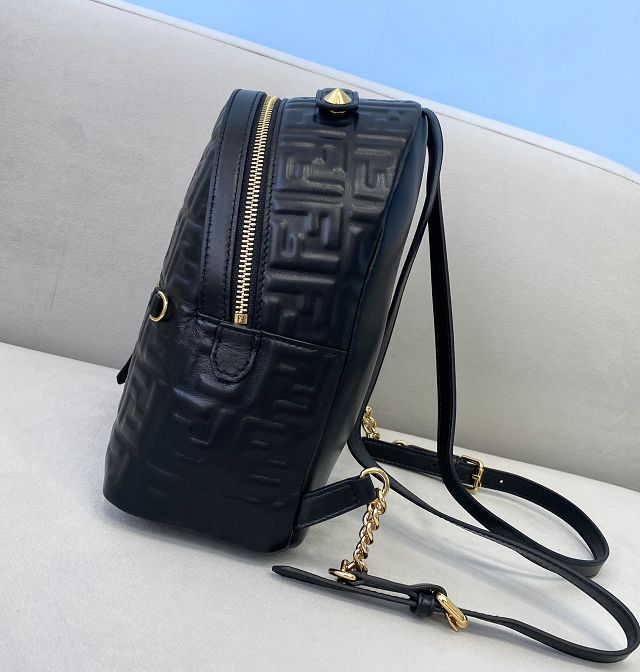 Fendi original calfskin mini backpack 8BZ038 black