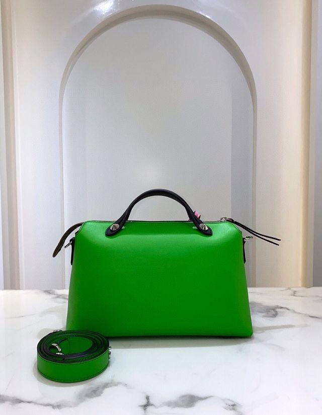 Fendi original calfskin medium by the way boston bag 8BL146 green