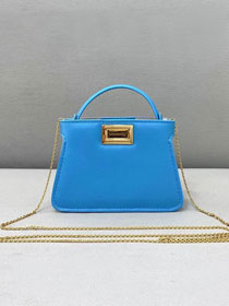 Fendi original calfskin micro peekaboo IseeU bag 8BN225 blue