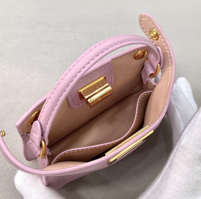 Fendi original calfskin micro peekaboo IseeU bag 8BN225 pink