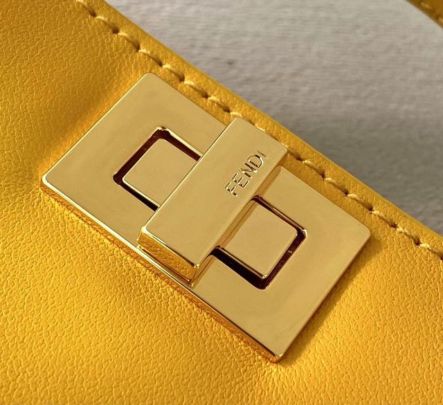 Fendi original calfskin micro peekaboo IseeU bag 8BN225 yellow