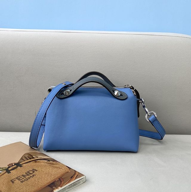 Fendi original calfskin mini by the way boston bag 8BL145 blue