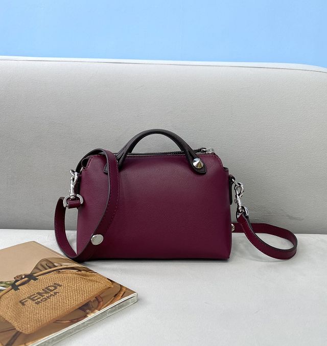 Fendi original calfskin mini by the way boston bag 8BL145 burgundy