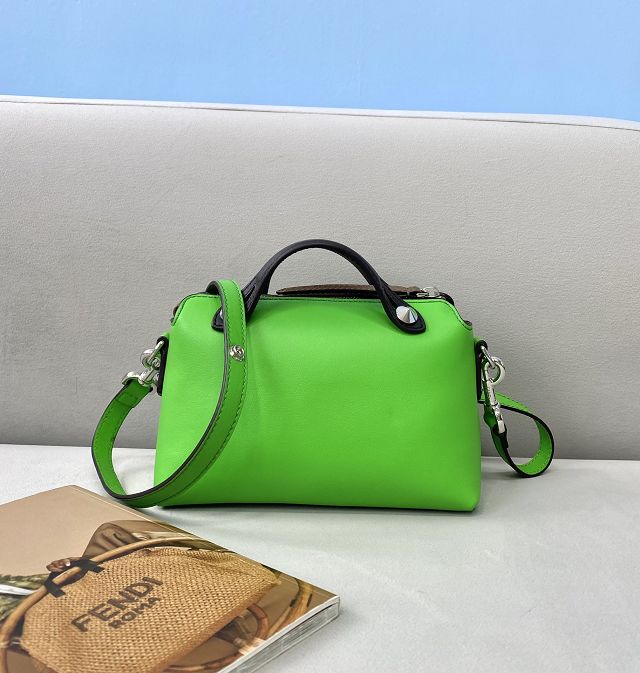 Fendi original calfskin mini by the way boston bag 8BL145 green