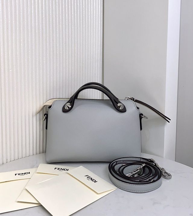 Fendi original calfskin mini by the way boston bag 8BL145 grey