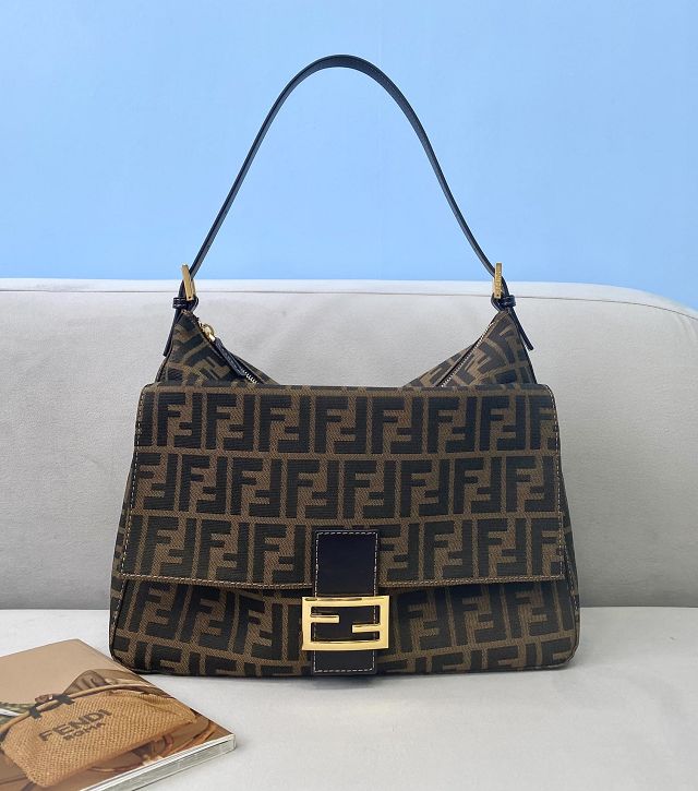 Fendi original fabric medium shoulder bag 8BR329 brown