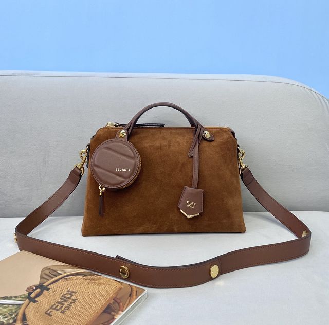 Fendi original suede medium by the way boston bag 8BL146 brown