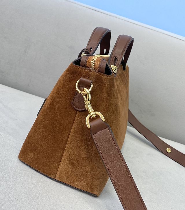 Fendi original suede medium by the way boston bag 8BL146 brown