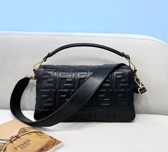 Fendi original lambskin large baguette bag 8BR795 black