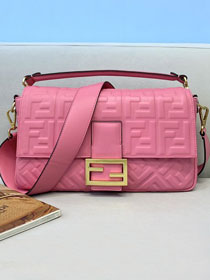 Fendi original lambskin large baguette bag 8BR795 pink