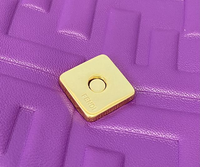 Fendi original lambskin large baguette bag 8BR795 purple