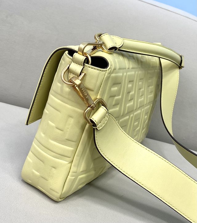 Fendi original lambskin large baguette bag 8BR795 yellow