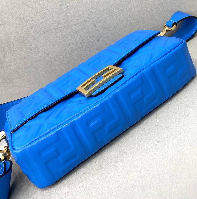 Fendi original lambskin medium baguette bag 8BR600 blue