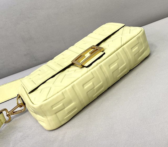 Fendi original lambskin medium baguette bag 8BR600 yellow