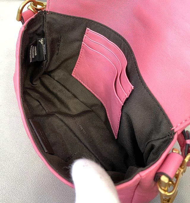 Fendi original lambskin mini baguette bag 8BS017 pink