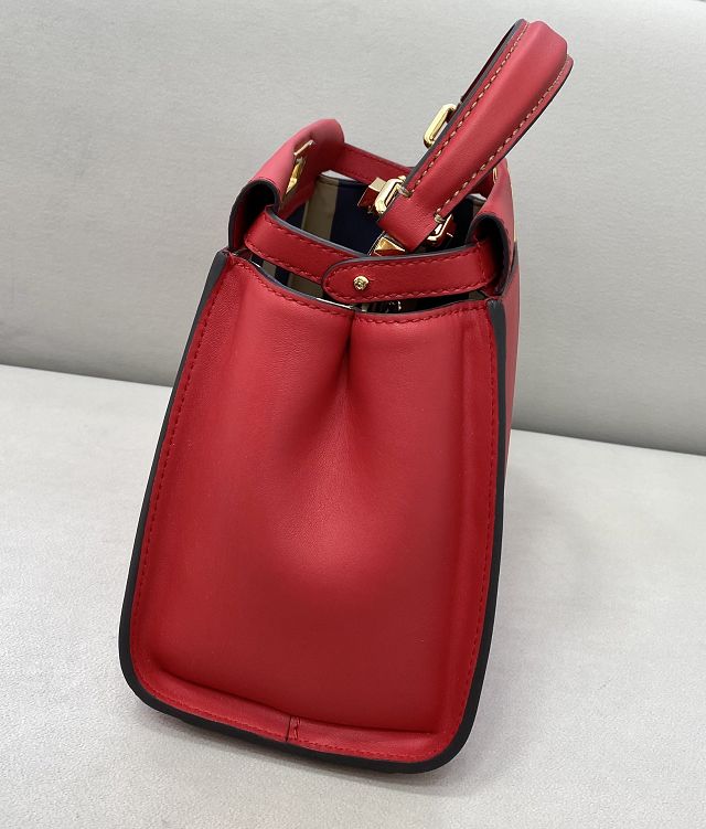 Fendi original lambskin small peekaboo bag 8BN244-2 red