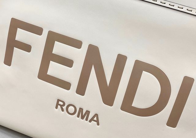 Fendi original calfskin large sunshine shopper bag 8BH372 white