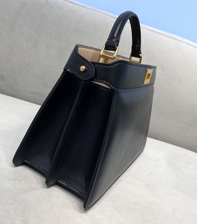 Fendi original calfskin small peekaboo ISeeU bag 8BN330 black