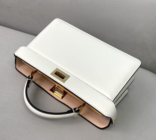 Fendi original calfskin small peekaboo ISeeU bag 8BN330 white