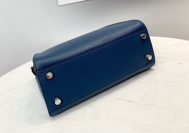 Fendi original calfskin small peekaboo bag 8BN255 navy blue