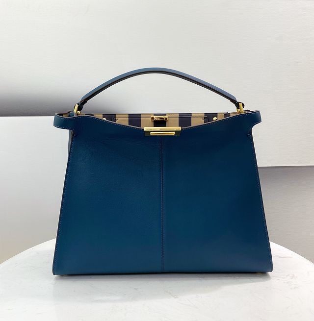 Fendi original calfskin large peekaboo Iseeu tote 7VA528 blue