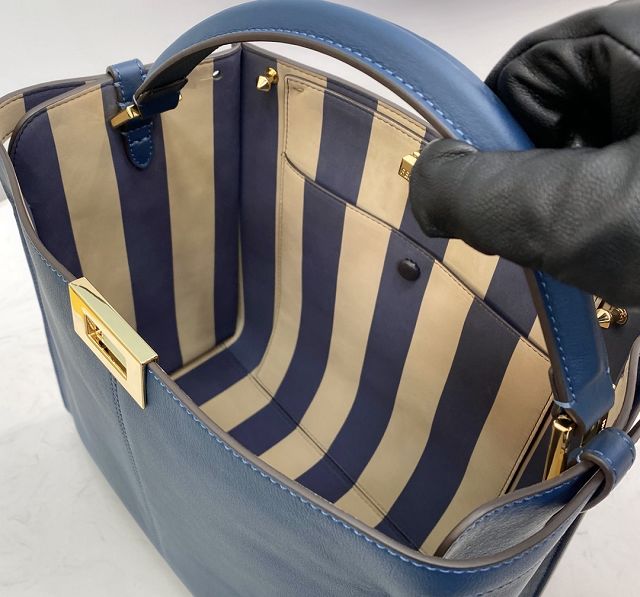 Fendi original calfskin medium peekaboo Iseeu tote 7VA527 blue