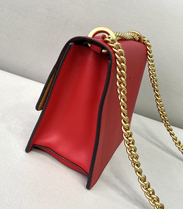 Fendi original calfskin mini kan U bag 8M0513 red