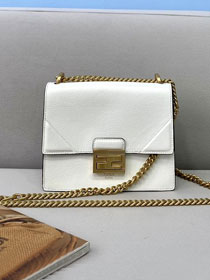 Fendi original calfskin mini kan U bag 8M0513 white