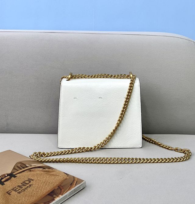 Fendi original calfskin mini kan U bag 8M0513 white