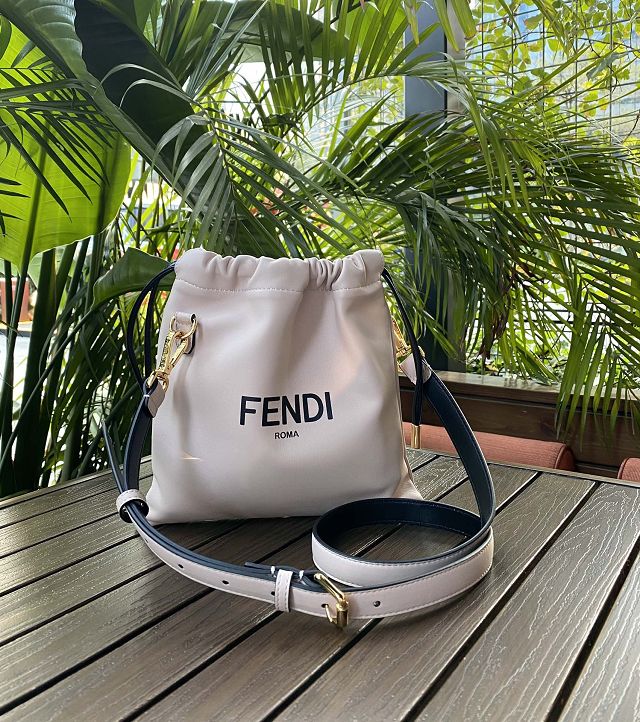 Fendi original calfskin small drawstring bag 8BH355 pink