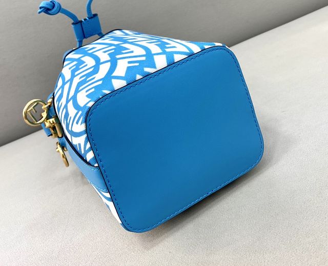 Fendi original canvas small mon tresor bucket bag 8BS010 blue