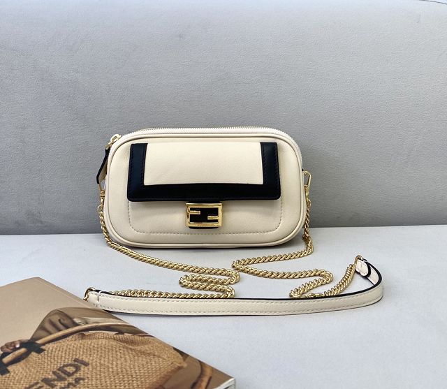 Fendi original lambskin easy baguette bag 8BS042 white