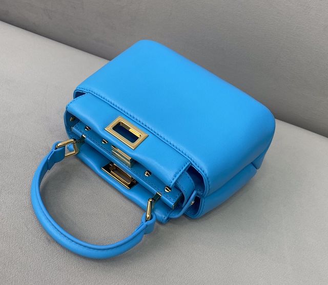 Fendi original lambskin mini peekaboo bag 8BN241 blue