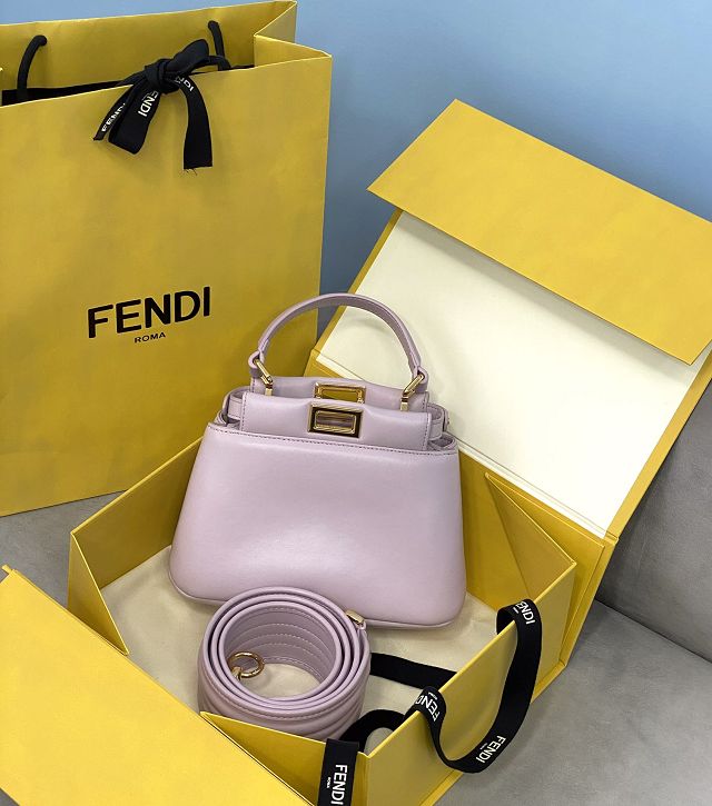 Fendi original lambskin mini peekaboo bag 8BN241 pink