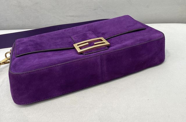 Fendi original suede large baguette bag 8BR795 purple