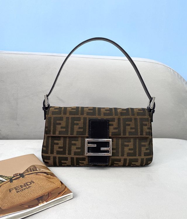 Fendi original canvas medium shoulder bag 8BR185 brown