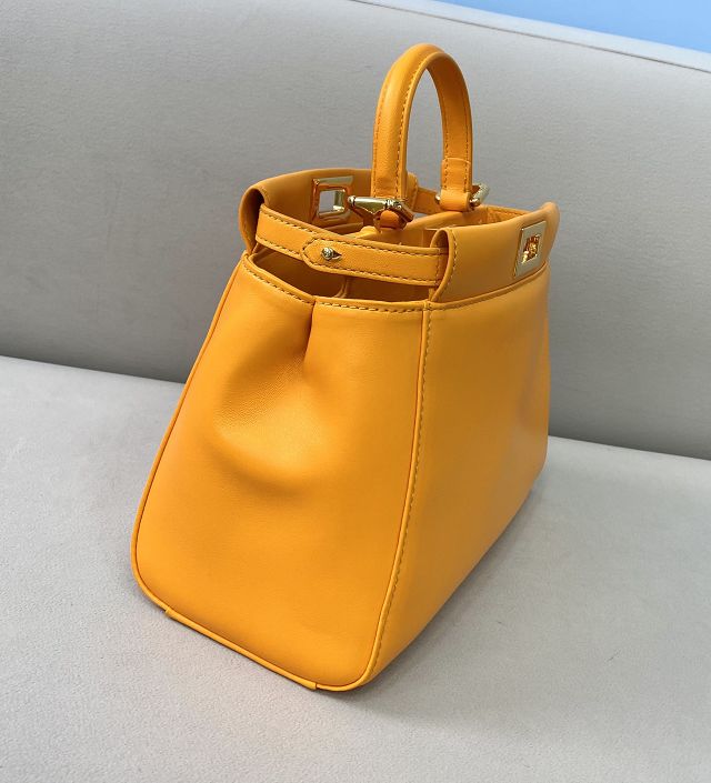 Fendi original lambskin small peekaboo bag 8BN244 orange