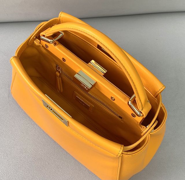 Fendi original lambskin small peekaboo bag 8BN244 orange