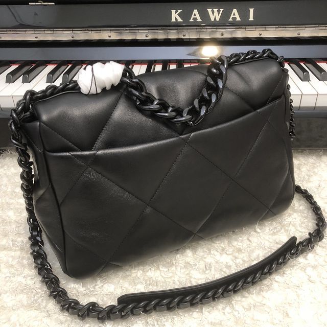 CC original lambskin 19 medium flap bag AS1161 all black