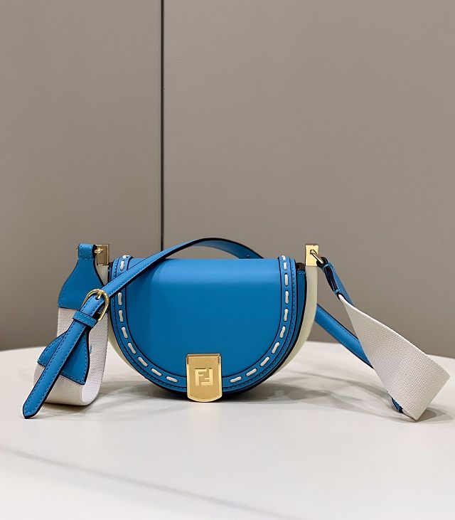 Fendi original calfskin shoulder bag 8BN008 blue