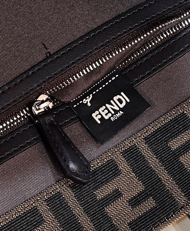 Fendi original fabric shopper bag 7VA390 brown