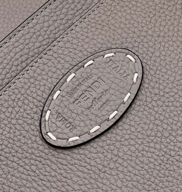 Fendi original grained calfskin medium peekaboo ISeeU bag 8BN321 grey