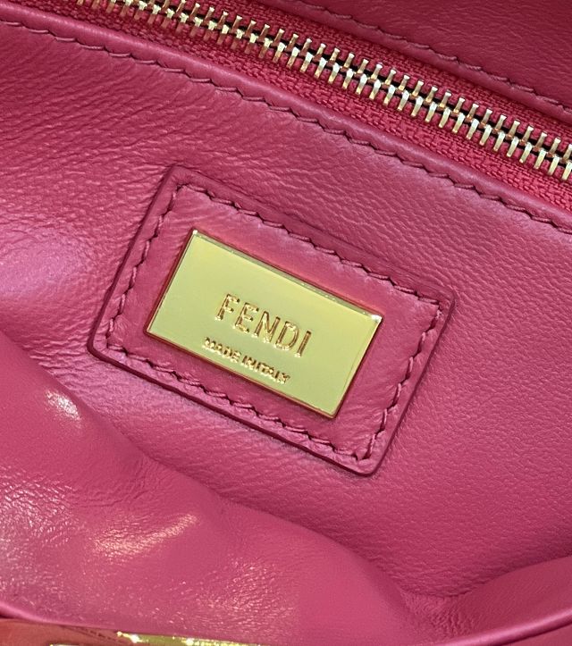 Fendi original lambskin small peekaboo bag 8BN244 rose red