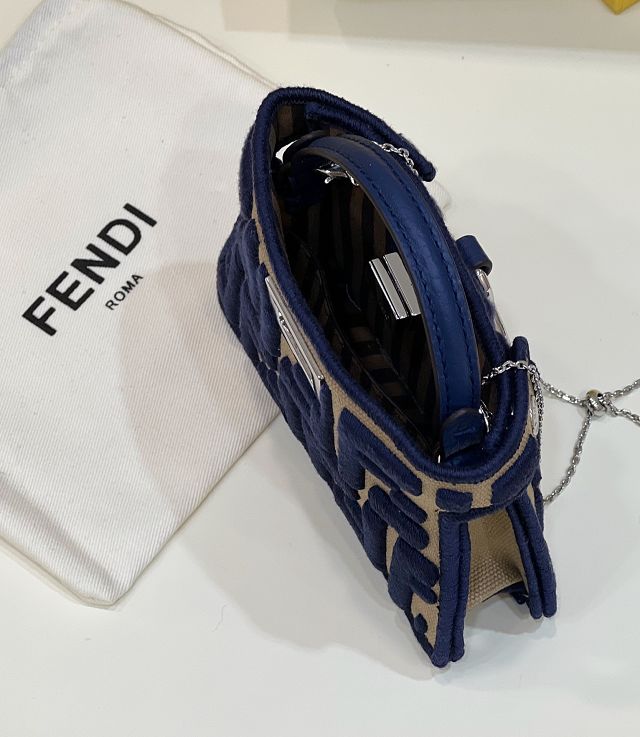 Fendi canvas nano baguette charm 7AS105 