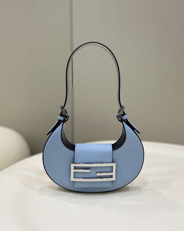 Fendi original calfskin cookie mini hobo bag 8BS065 blue