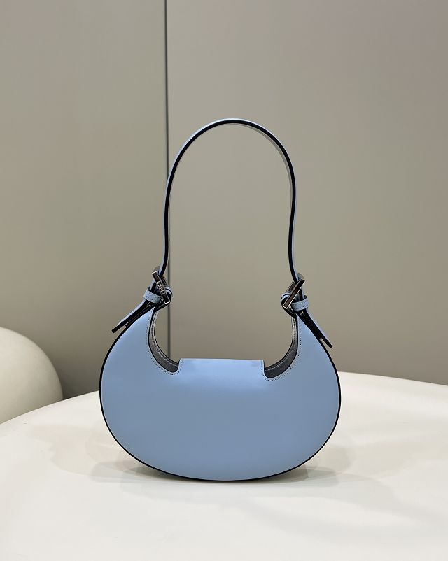 Fendi original calfskin cookie mini hobo bag 8BS065 blue